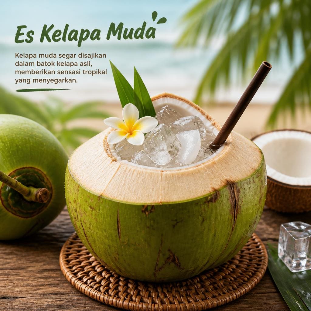 Es Kelapa Muda di RM Bumi Aki